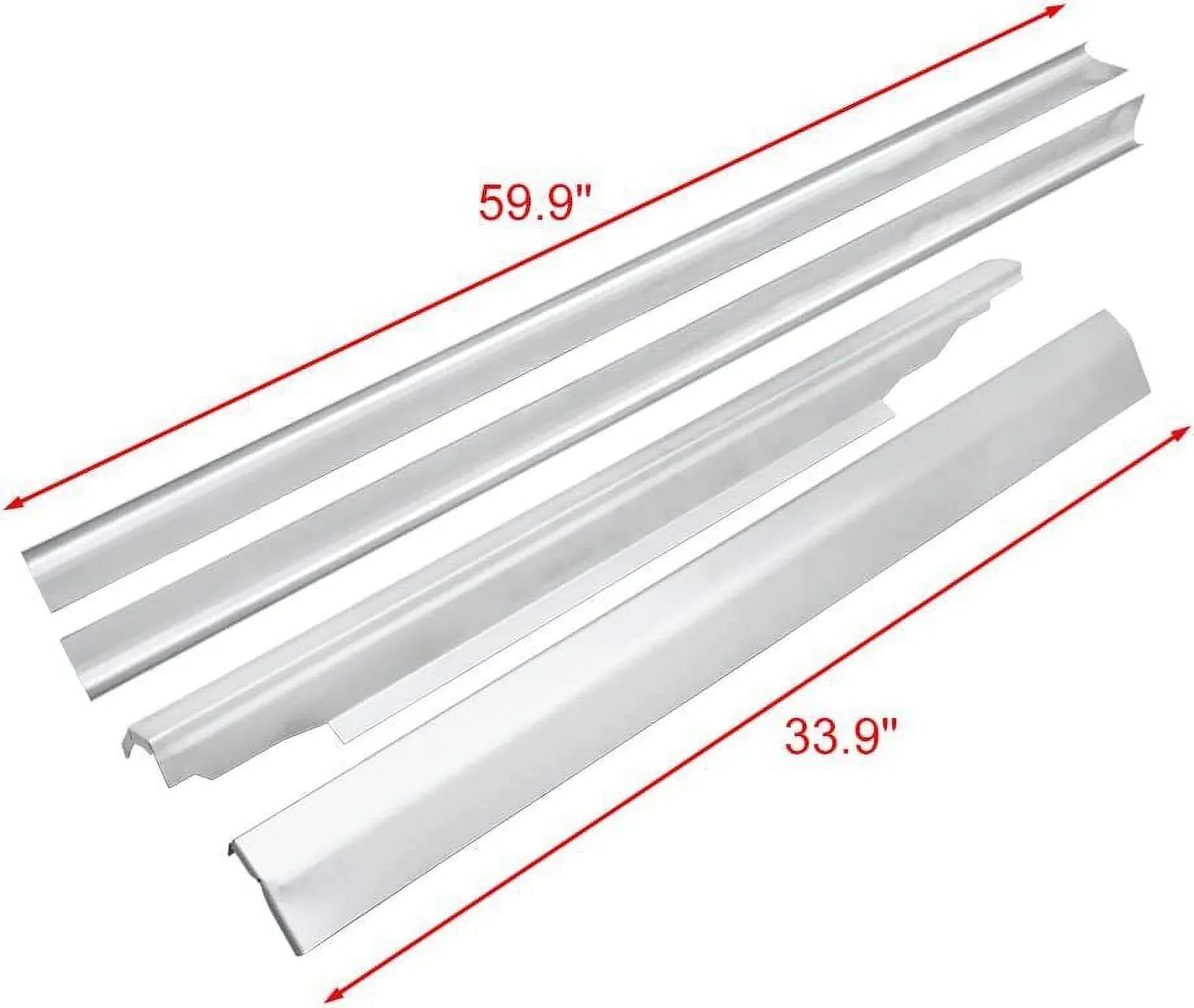 NIXFACE Slip-On Rocker Panels Fit for 1996-2018 Chevy Express GMC Savana Van Cab & Passenger Side