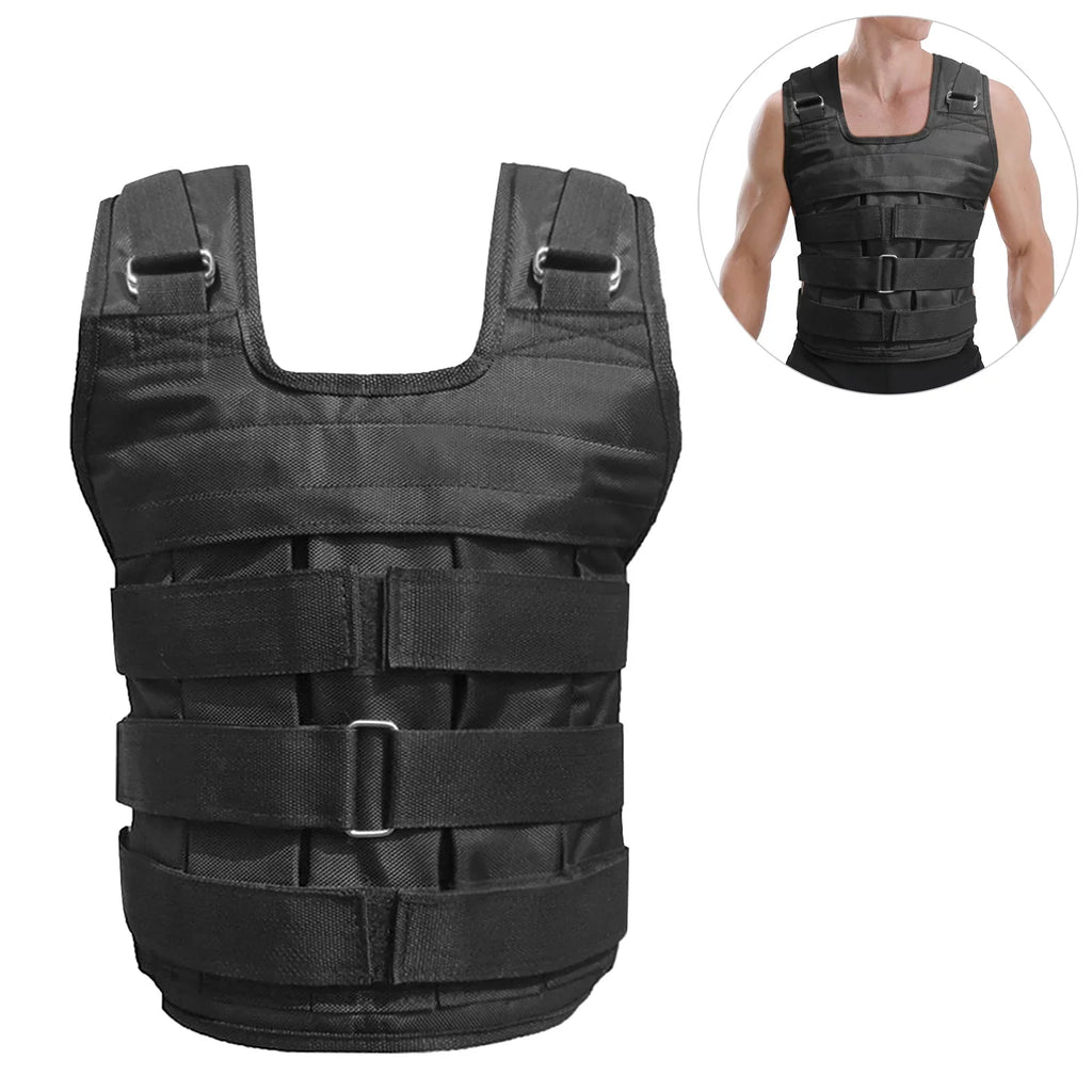 moobody Adjustable Weighted Vest Weight Jacket Oxford Exercise Weight Loading Cloth Strength Training 50kg Max. Load (Empty)