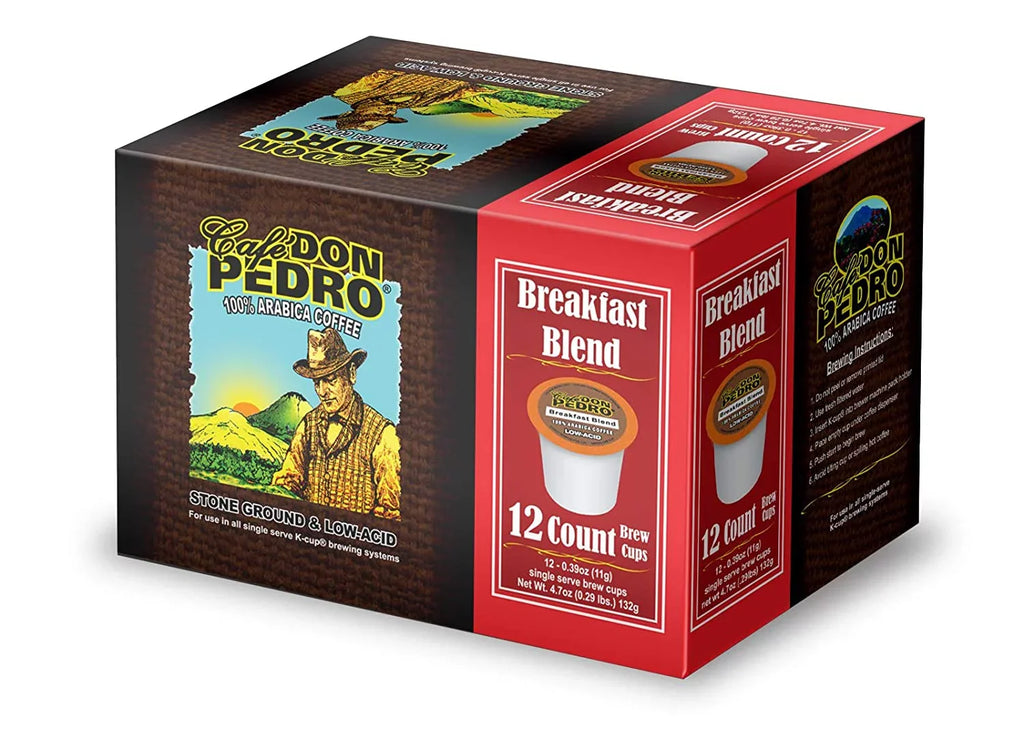 Cafe Don Pedro Assortment Pack Arabica Low-Acid Coffee Pods 72 Ct. - Compatible With Keurig K-cup Coffee Maker - Try 6 Different Coffees 12 Cups of Each - 100% Arabica