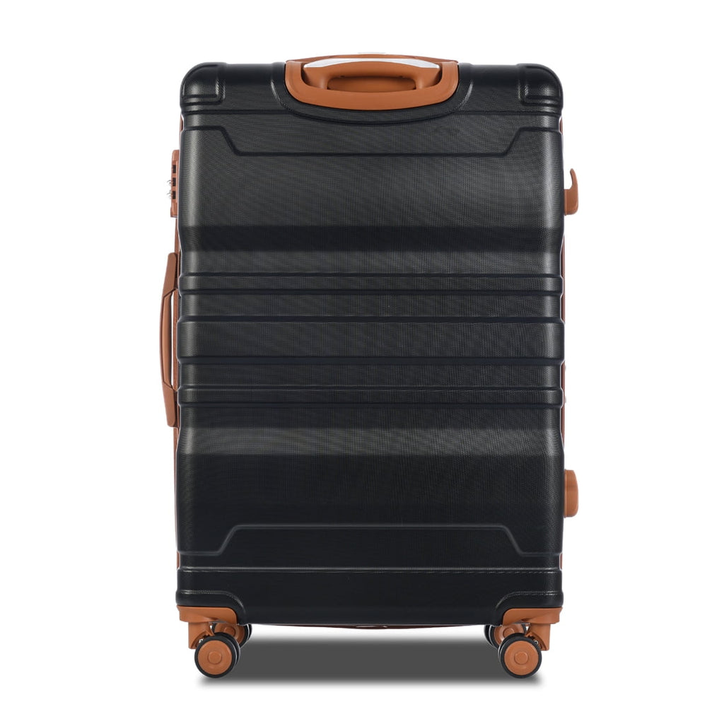 Yone jx je  Luggage 3 Pcs Suitcase Set, ABS Hardside Suit case with Spinner Wheels Lightweight TSA Lock, 20/24/28 Inch,Black