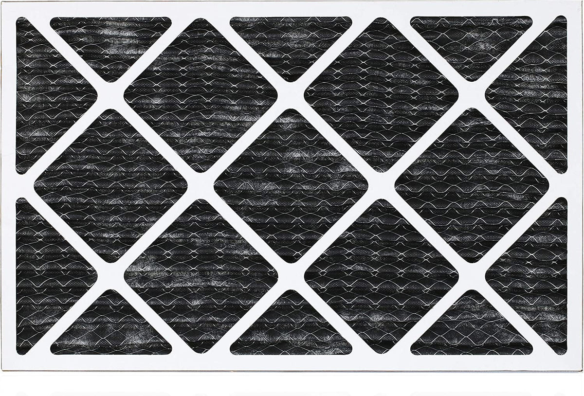 Filterbuy 24x30x1 MERV 8 Odor Eliminator Pleated HVAC AC Furnace Air Filters with Activated Carbon (12-Pack)