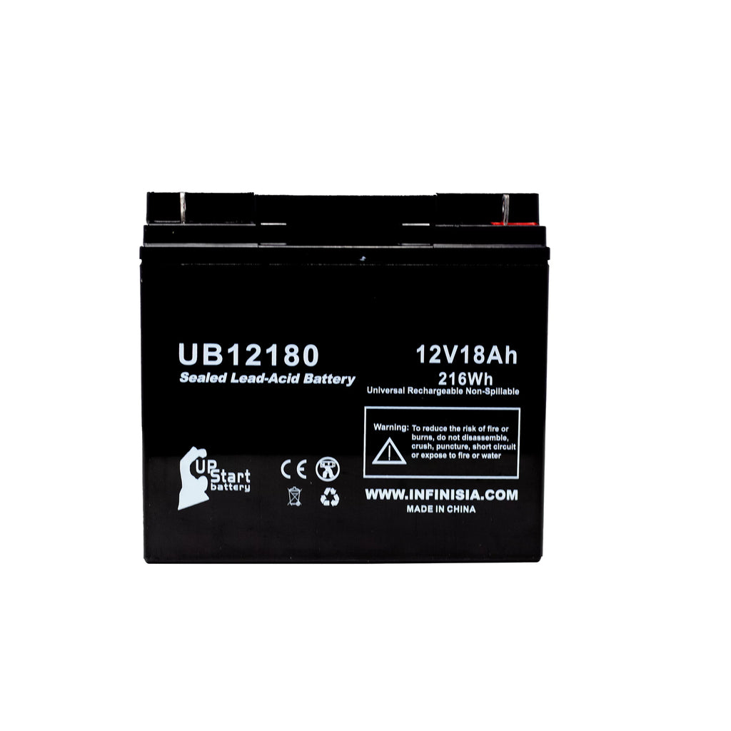 Compatible EAGLE PICHER BATTERIES CF12V18 Battery - Replacement UB12180 Universal Sealed Lead Acid Battery (12V, 18Ah, 18000mAh, T4 Terminal, AGM, SLA)