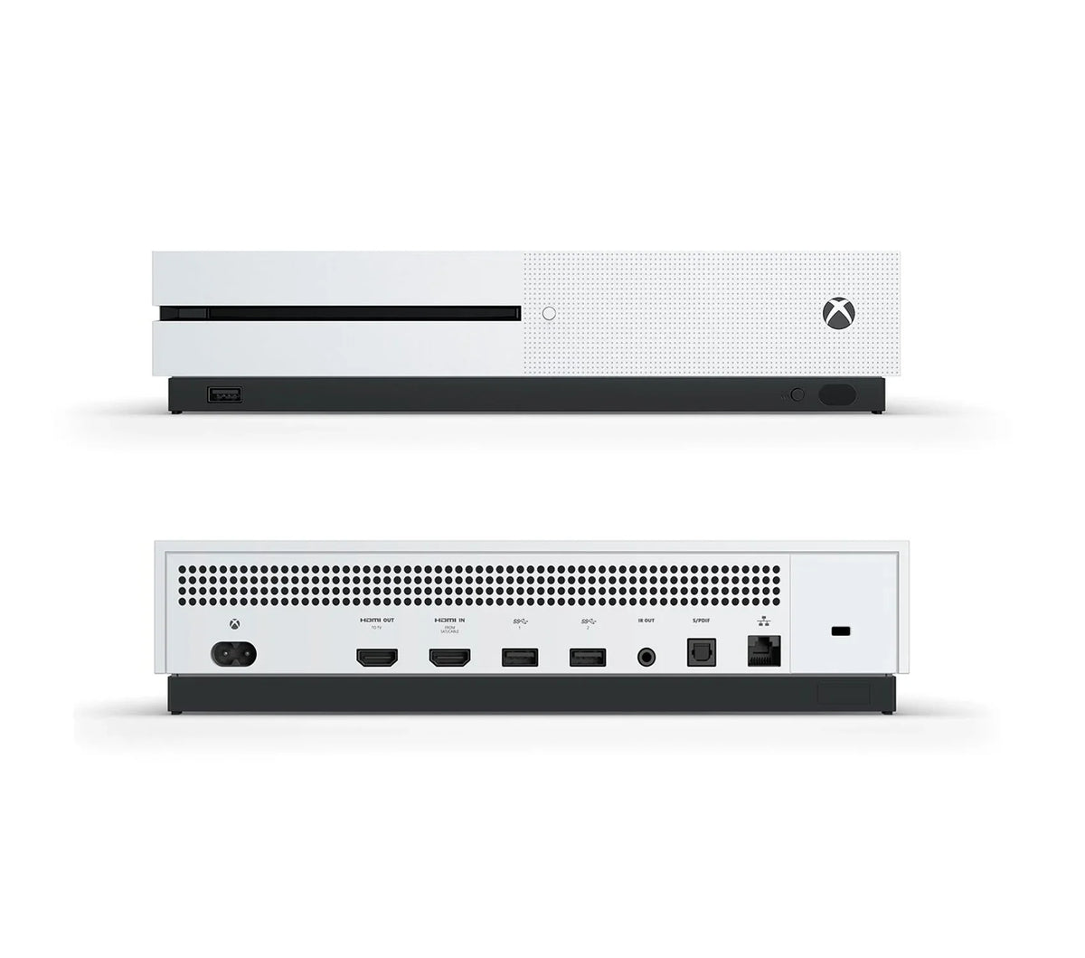 Microsoft Xbox One S White 1TB Gaming Console + 4in1 BOLT AXTION Bundle Like New