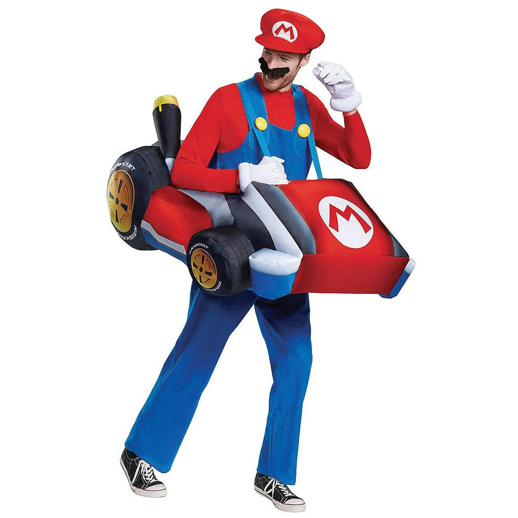 Disguise Mens Super Mario Kart Mario Inflatable Costume - Size One Size Fits Most