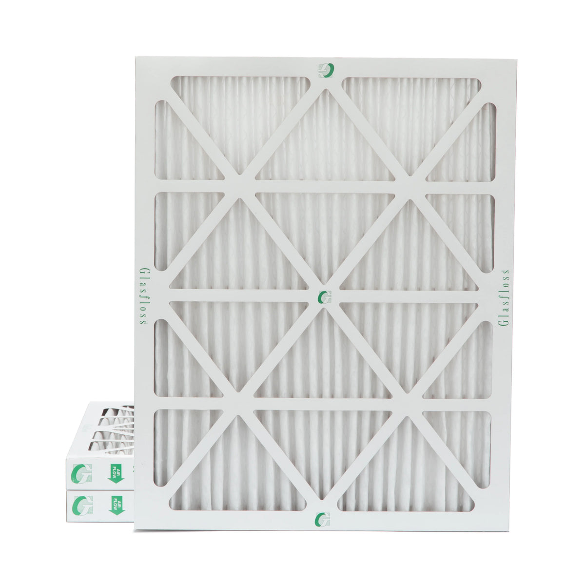 3 Pack of 18x20x2 MERV 10 Pleated 2" Inch Air Filters by Glasfloss. Actual Size: 17-1/2 x 19-1/2 x 1-3/4