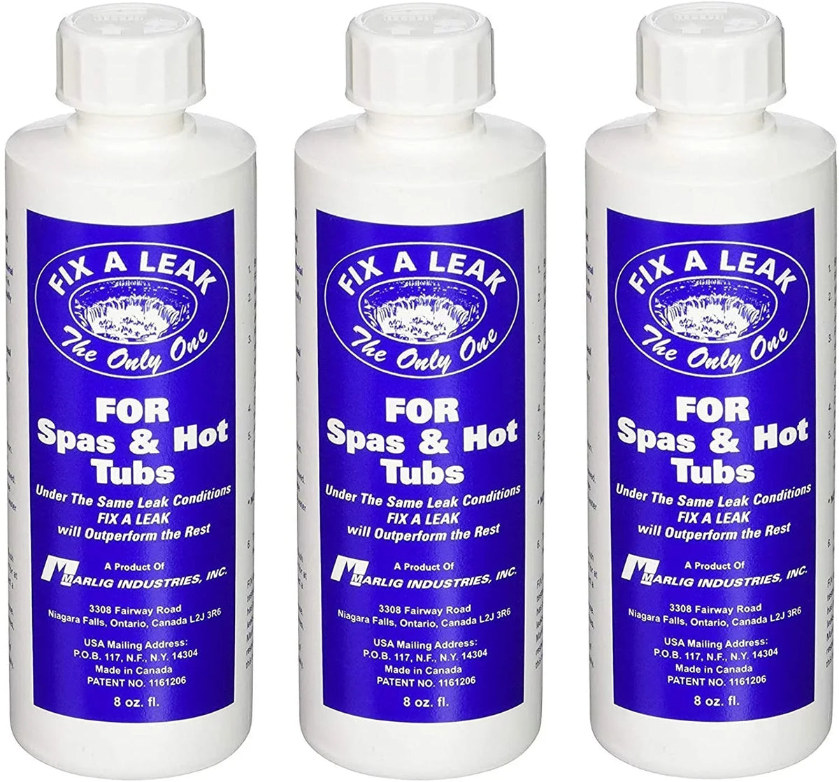 Marlig Industries Fix Pool Leak Sealer-8 oz (Three Pack)