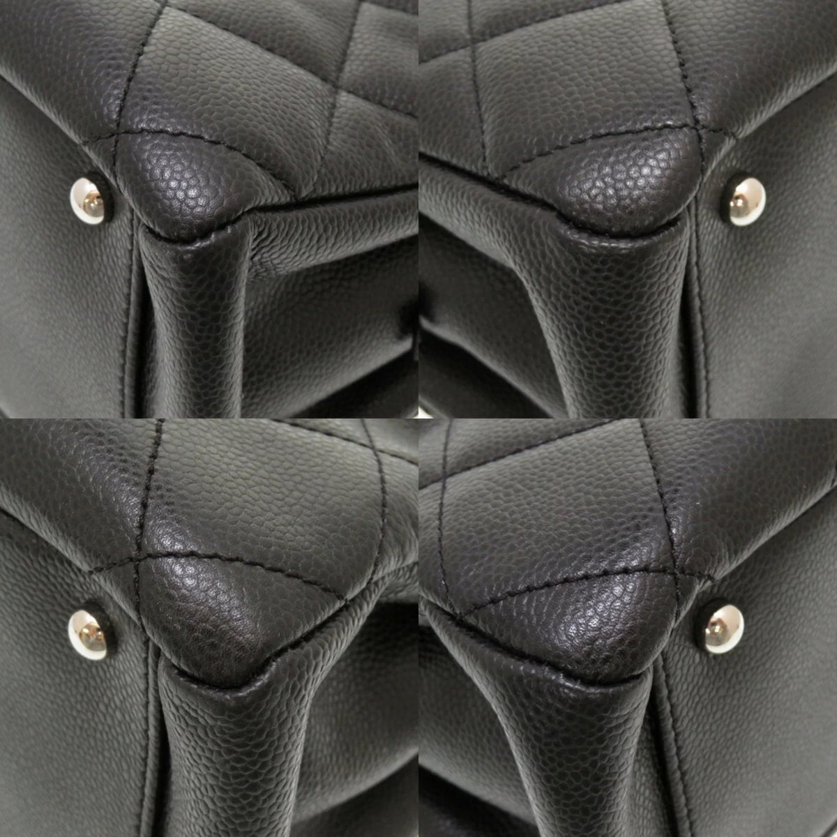 Pre-Owned Chanel Caviar Skin Matelasse Black 17th Series A67294 Silver Chain Tote Bag Cocomark (Good)