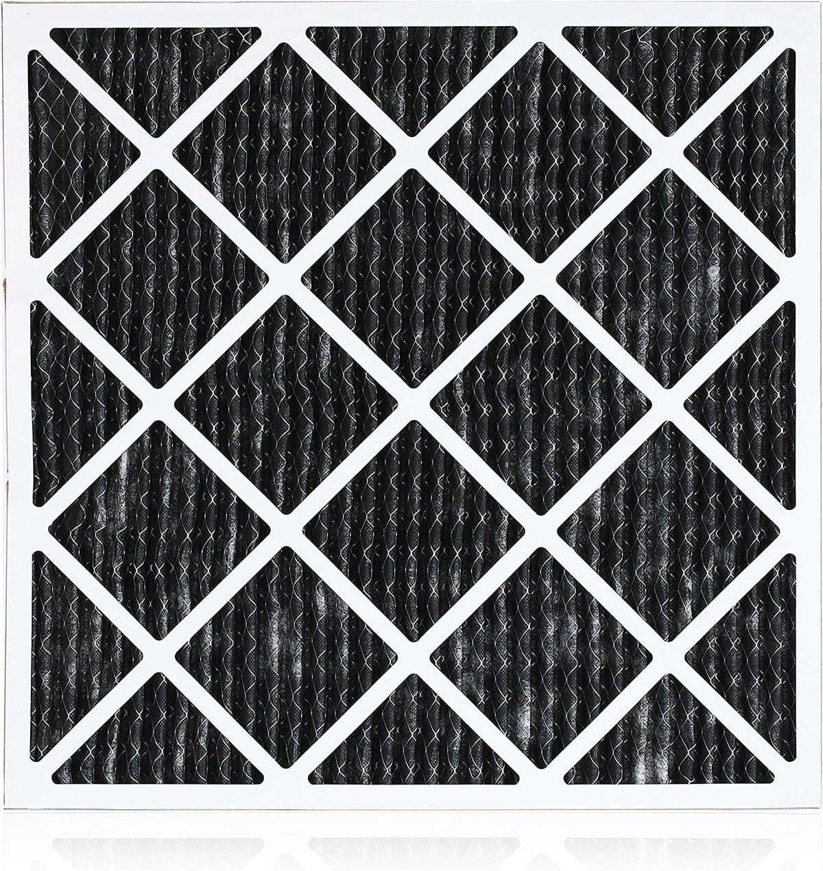 Filterbuy 25x25x1 MERV 8 Odor Eliminator Pleated HVAC AC Furnace Air Filters with Activated Carbon (3-Pack)