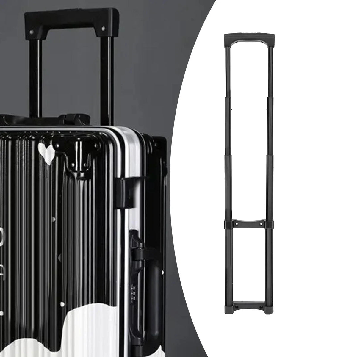 PETSOLA Replacement Travel Luggage Telescopic Handle Telescopic Pull Rod Sturdy Traveling Accessories DIY Suitcase Telescopic Handle