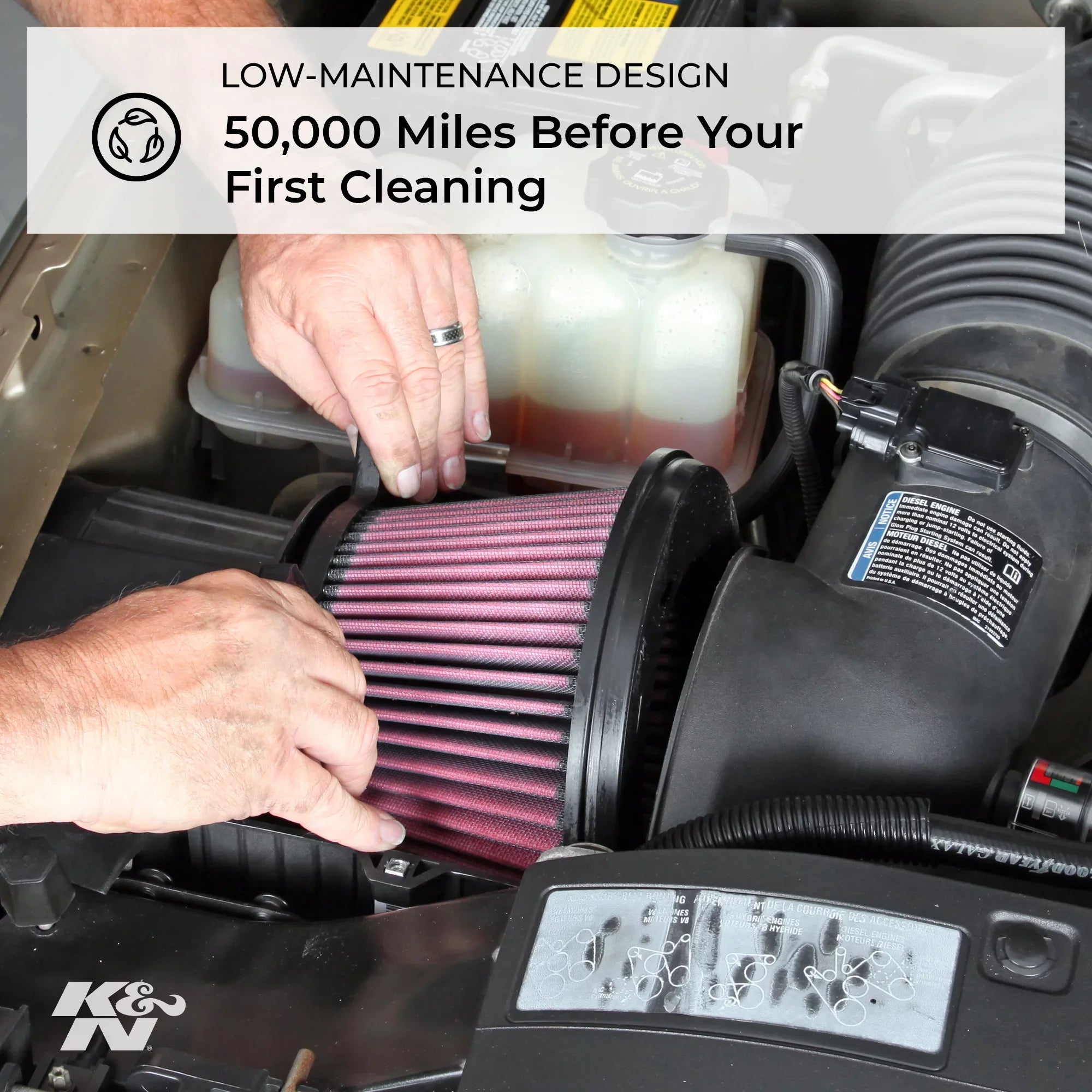 K&N Engine Air Filter: High Performance, Premium, Washable, Industrial Replacement Filter, Heavy Duty: E-3402