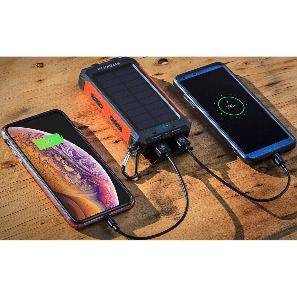 HyperGear 13681-HYP Solar 10000mAh Power Bank, Black