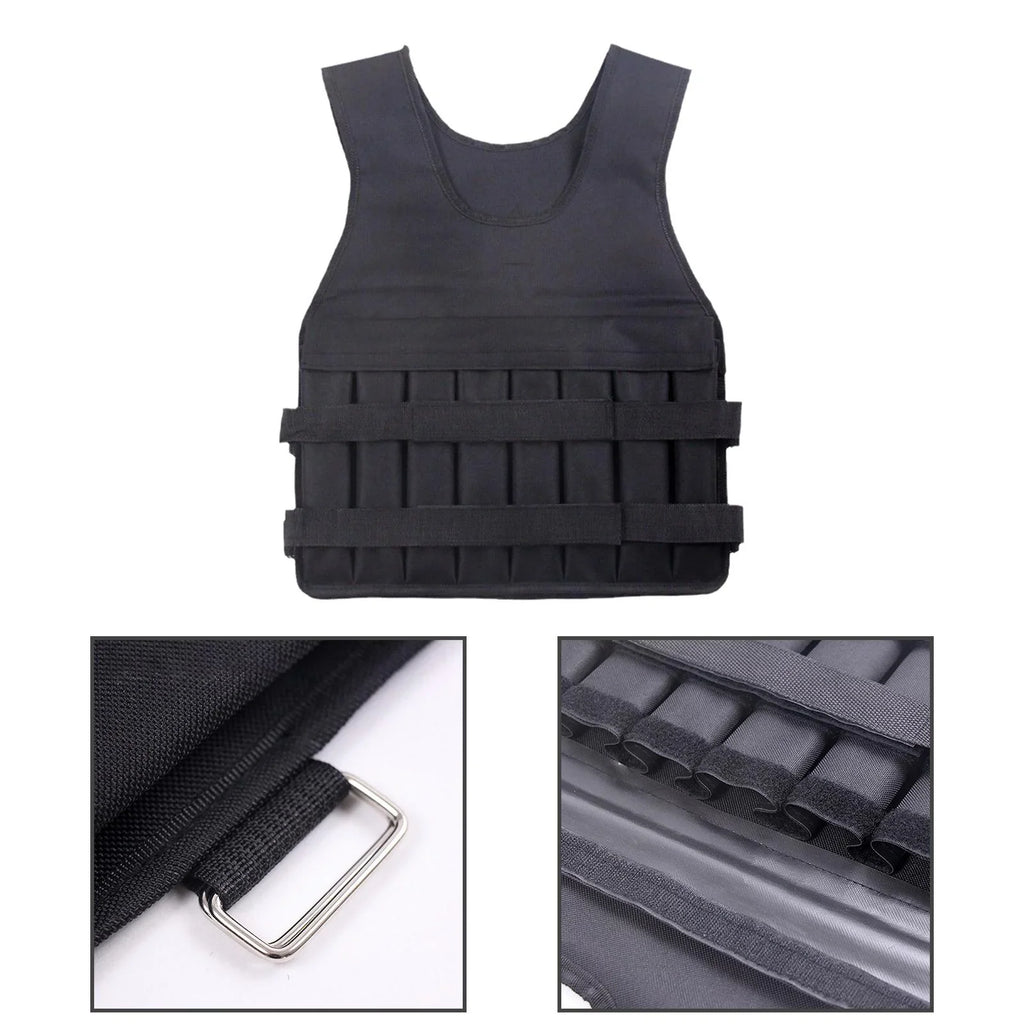 AMLESO Loading Vest Exercise Jacket for Boxing Running Gym Fitness 8 Pockets Exercise Slim Design Strength Training Body Weight Vest