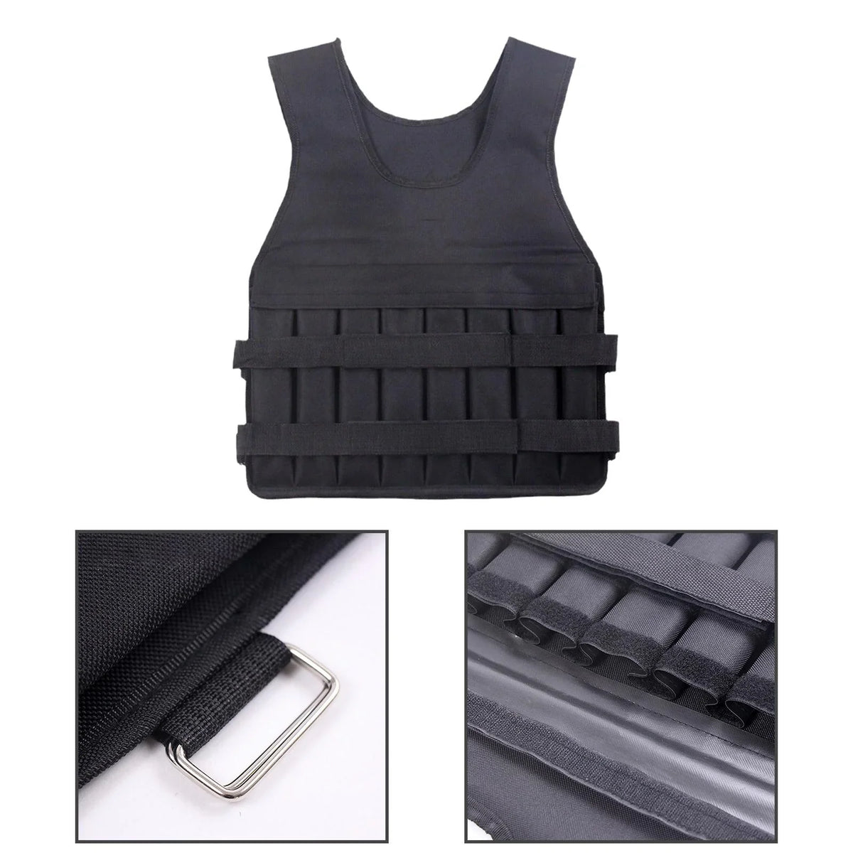 Tnarru Loading Vest Exercise Jacket for Boxing Running Gym Fitness 8 Pockets Exercise Slim Design Strength Training Body Weight Vest