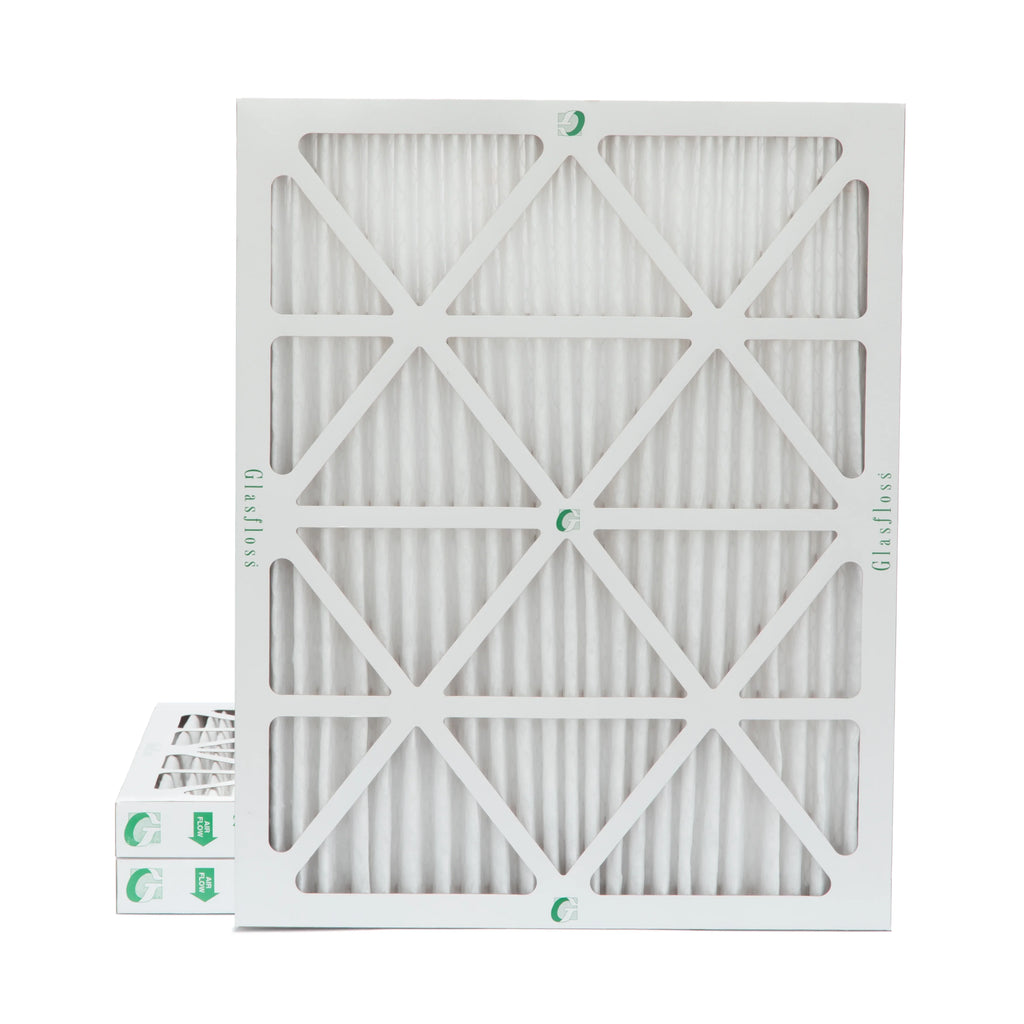 3 Pack of 18x25x2 MERV 10 Pleated 2" Inch Air Filters by Glasfloss. Actual Size: 17-1/2 x 24-1/2 x 1-3/4